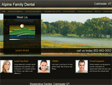 Tablet Screenshot of alpinefamilydental.com